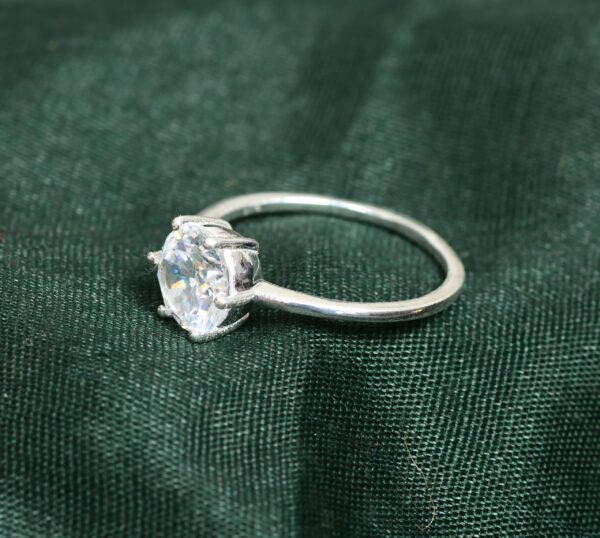 925 Sterling Silver CZ Gemstone Ring - Image 4