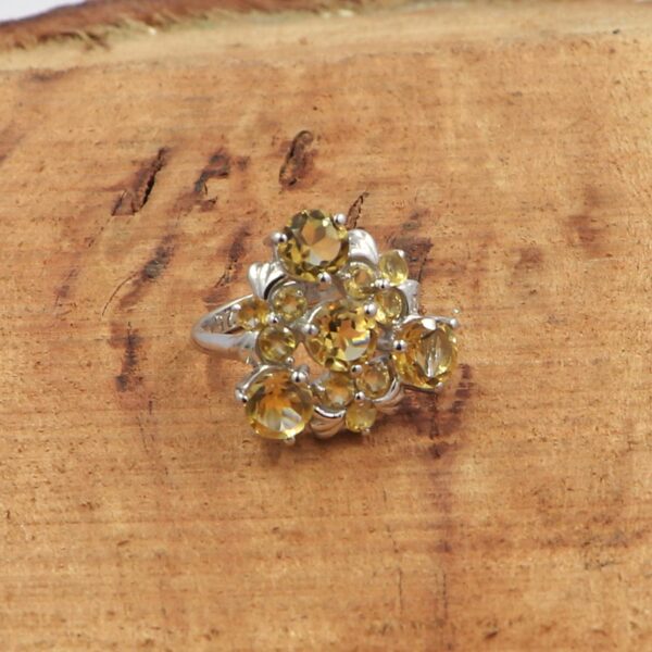 92.5 Sterling Silver Citrine Ring And Earrings Set - Image 5