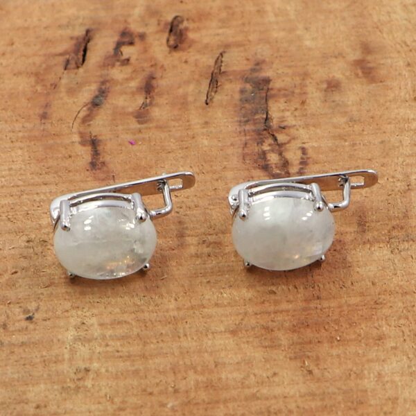 Natural Moonstone Jewelry Set | 925 Sterling Silver Ring & Earrings - Image 4