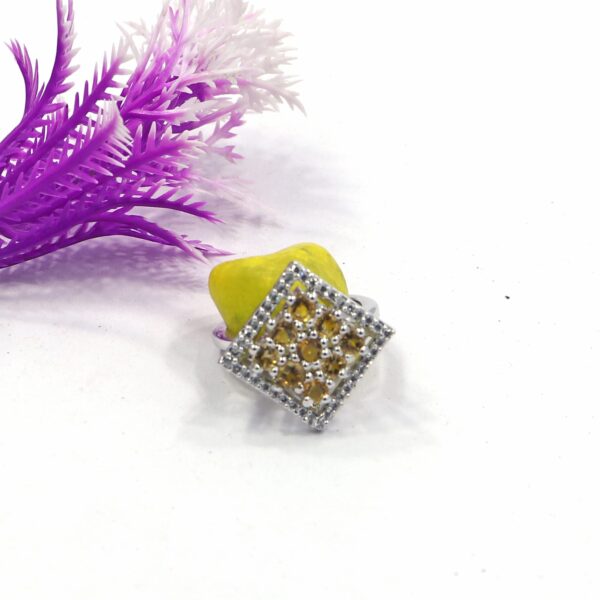 Natural Citrine 925 Sterling Silver Ring and Earring Set - Image 6
