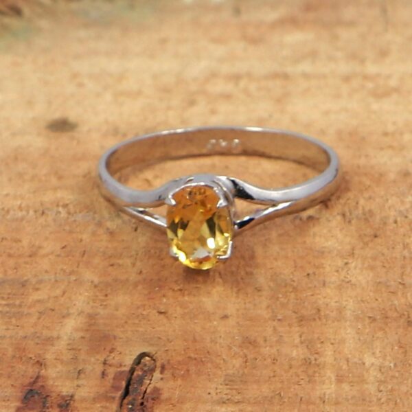 Natural Citrine Gemstone 925 Sterling Silver Tennis Necklace, Ring, and Earrings Set for Women - Image 4