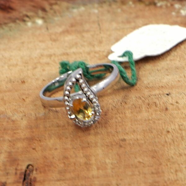Natural Citrine Gemstone 925 Sterling Silver Jewelry Set - Ring, Earrings, and Necklace - Image 3