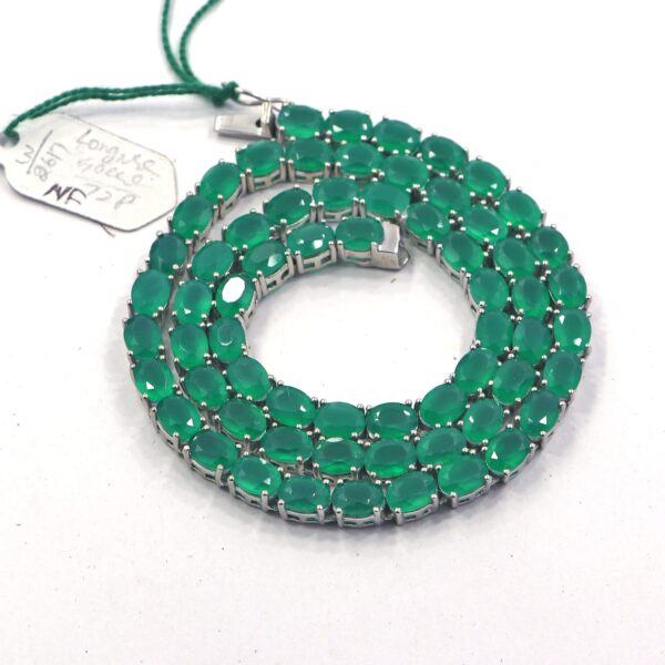 Natural Green Onyx Jewelry Set | Silver Jewels World - Image 2
