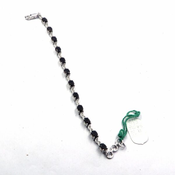 Natural Smoky Quartz 925 Sterling Silver Tennis Bracelet