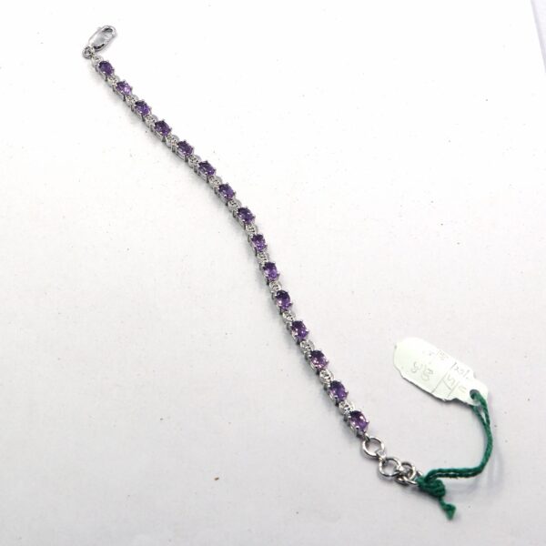 Lightweight Gemstone Tennis Bracelet in 925 Sterling Silver