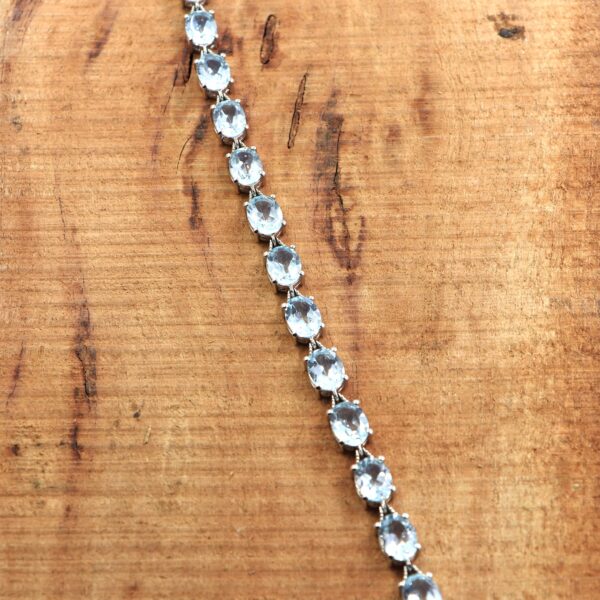 Handmade Blue Topaz Tennis Bracelet for Birthstone Jewelry - Image 2