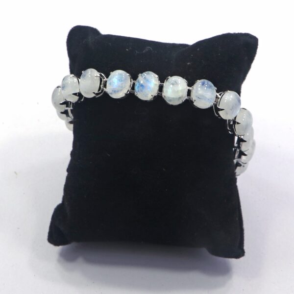 925 Sterling Silver Bracelet with Natural Moonstone - Image 4