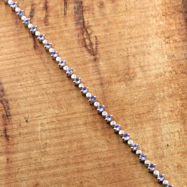 7.5-Inch 925 Silver Gemstone Bracelet with Natural Amethyst - Image 3