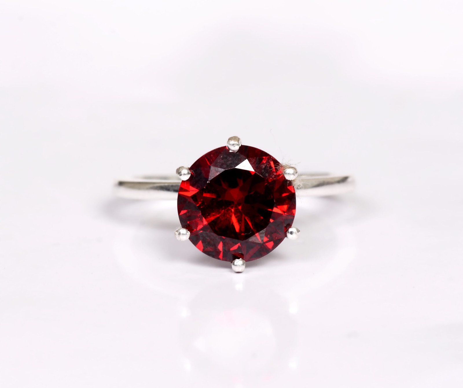 1 CT Genuine African Garnet 925 Sterling Silver Ring | Women's Size 5-10
